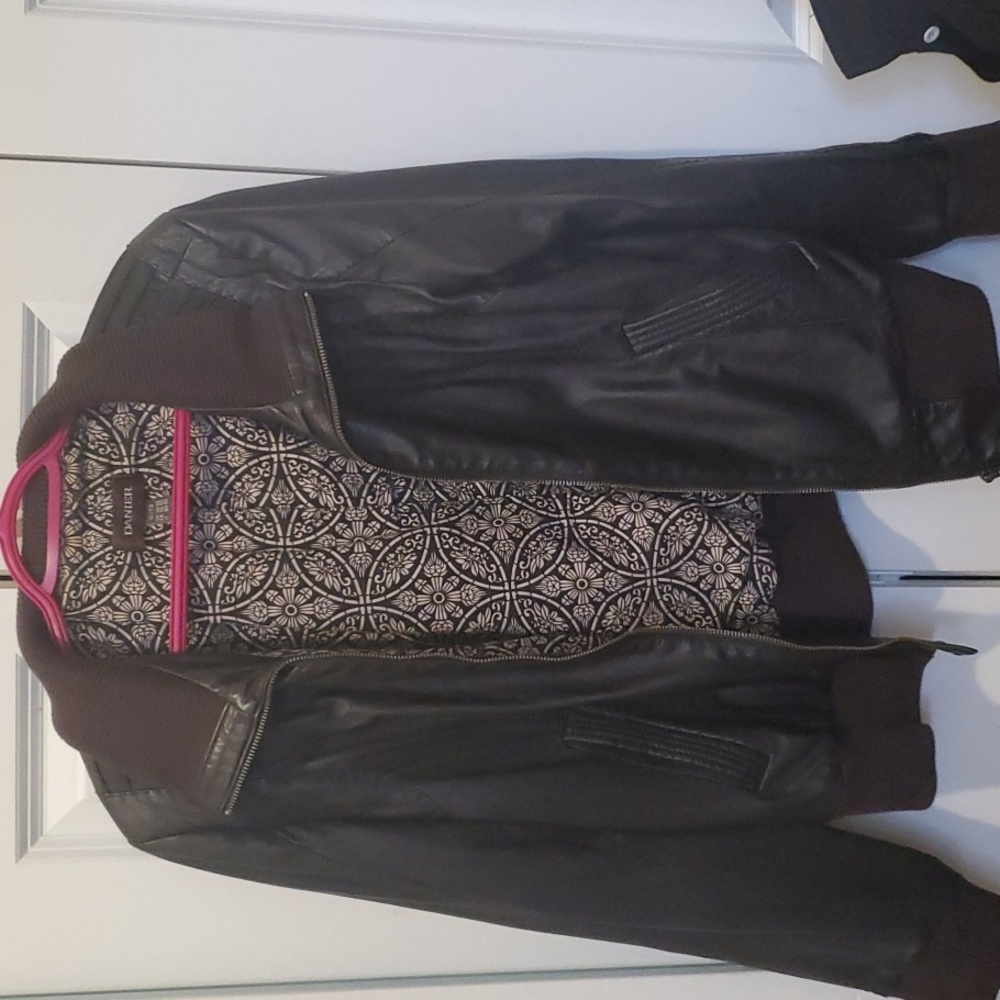 Leather Danier Bomber Style Jacket